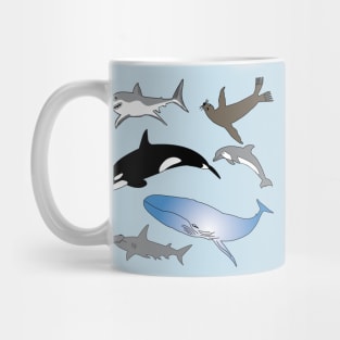 Marine Life Bliss, wildlife gifts, illustration, sea life Mug